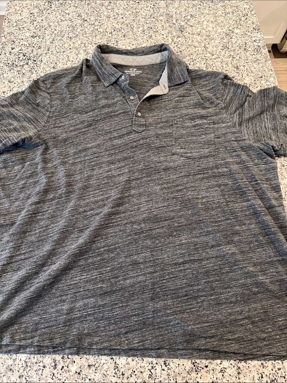 Vineyard Vines - Men's Heathered Grey Short-Sleeve Polo Shirt